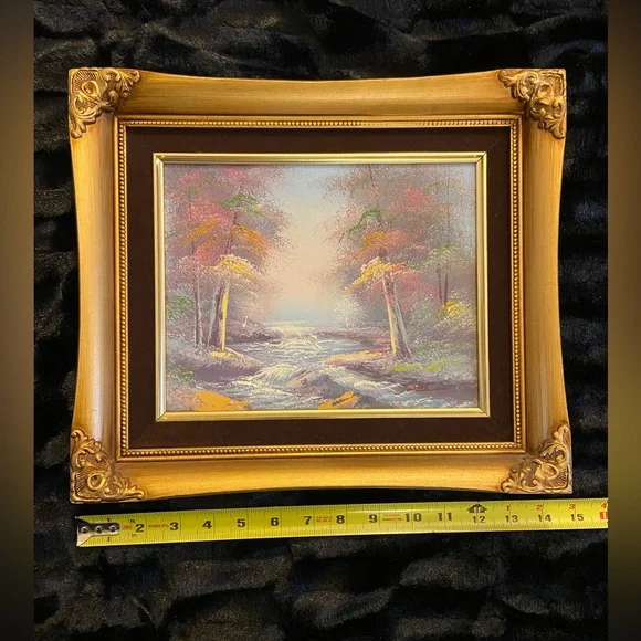 3 Vintage Signed Oil/ Acrylic on Canvas Paintings Various Artists & Sizes - Picture 15 of 16